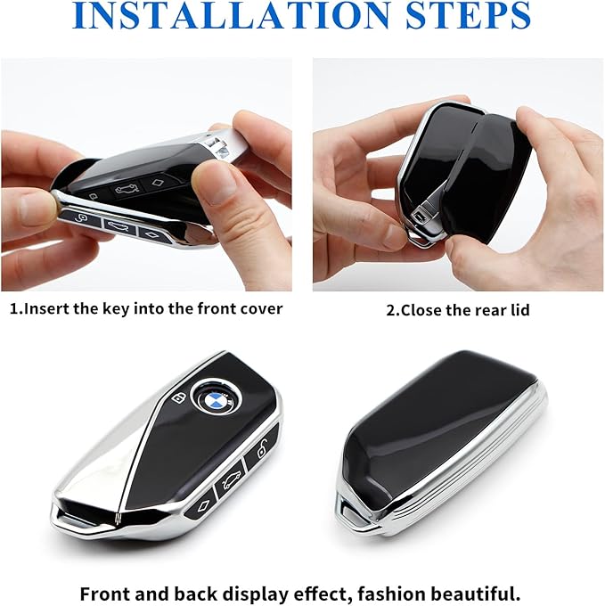 Creativity Advanced soft TPU key Cover Suitable for BMW 2023-2026 New 5 7 Series iX XM IX3 i7 X1 X5 X6 X7 key (Silver)