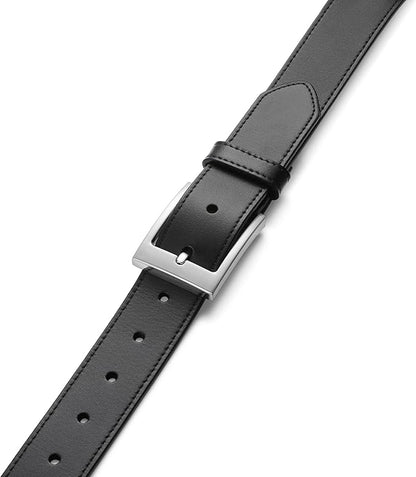 MILORDE Men's Genuine Leather Dress Belt, Handmade, 100% Cow Leather, Fashion & Classic Designs for Work Business and Casual