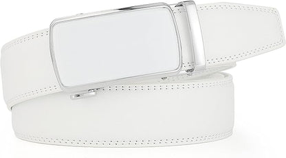 Lingli Men's Belt,Ratchet Dress Belt with Automatic Buckle Brown/Black-Trim to Fit-35mm wide