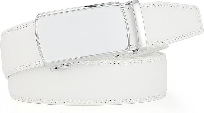 Lingli Men's Belt,Ratchet Dress Belt with Automatic Buckle Brown/Black-Trim to Fit-35mm wide