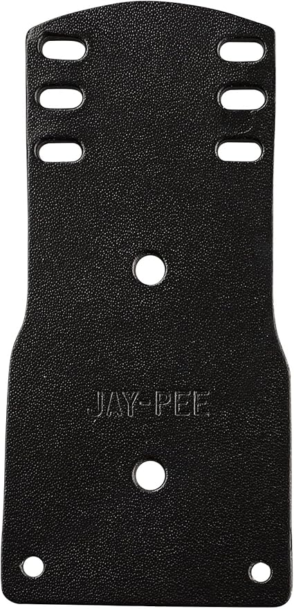 Jay-Pee Police Citation Badge Holder Name Tag Holder Three Bars Black Leather