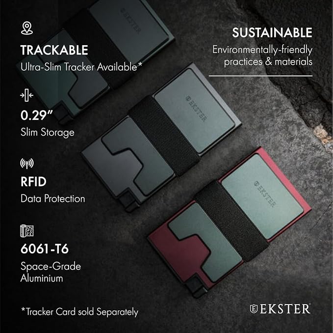 Ekster Aluminum Cardholder Wallet for Men | Metal Wallets with RFID Blocking Layer | Slim & Minimalist Aluminum Wallet with Push Button for Quick Card Access