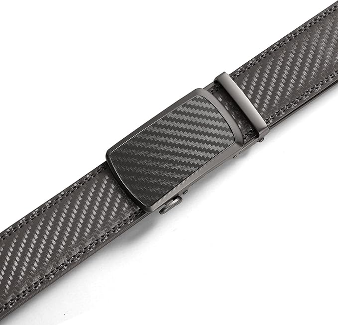 Founders & C Ratchet Belts for Men-Black/Brown Belt Leather 1 3/8" for Casual Dress-Micro Adjustable Belt