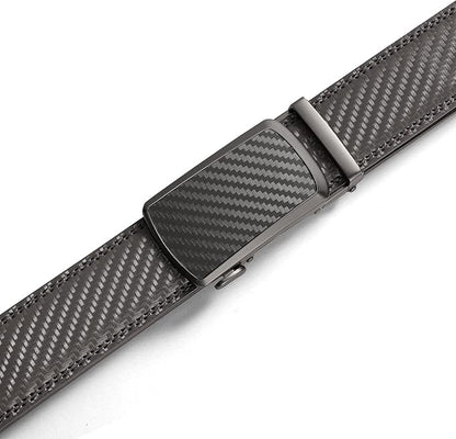 Founders & C Ratchet Belts for Men-Black/Brown Belt Leather 1 3/8" for Casual Dress-Micro Adjustable Belt