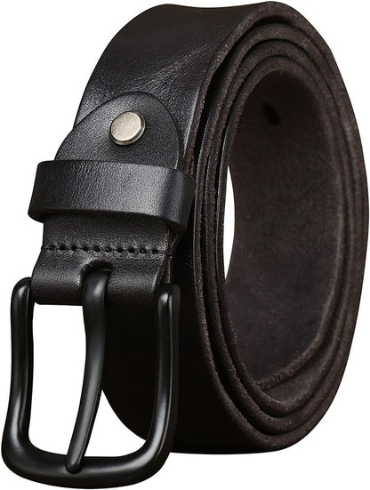 Thicken Full Grain Leather Mens Belt Heavy Duty Mens Work Belt Mens Belt High Hardness Buckle Packed In Gift Box
