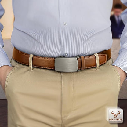BULLIANT Men's Ratchet Belt Nontrimmable-Click Belt Adjustable for Men Gift Lightweight 1 3/8"