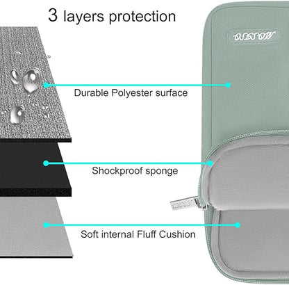 MOSISO Laptop Case 13 inch, Laptop Sleeve Compatible with MacBook Neo/Air/Pro 13 inch with A18/M5/M4/M3/M2/M1 Chip 2026-2016, Polyester Vertical Computer Sleeve Bag with Pocket, Antique Green