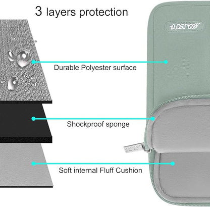 MOSISO Laptop Case 15 inch, 15 inch Laptop Sleeve Compatible with MacBook Air M5 A3448 M4 A3241 M3 A3114 M2 A2941 2026-2023, Dell XPS, Polyester Vertical Computer Sleeve Bag with Pocket, Antique Green