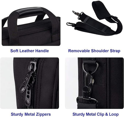 Taygeer Laptop Bag 15.6 Inch, Business Briefcase Gifts for Men Women, Water Resistant Messenger Shoulder Bag with Strap, Premium Office Bag, Carry On Laptop Case for Notebook/Computer/Laptop, Black