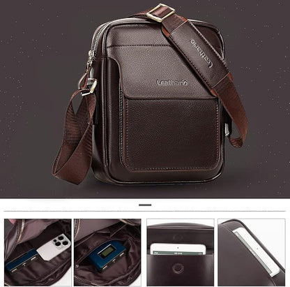 Leathario Crossbody Bag For Men Vegan Leather Shoulder Messenger Purse Sling Satchel Bag For Work Business Travel | Vegan Leather, Purse, For Work, Business, Travel