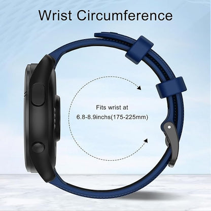ISABAKE 22mm Watch Band for Gamrin Forerunner 265/Forerunner 255/Vivoactive 4 45mm/Venu 2/Venu 3, Silicone Quick Release Replacement Wristband