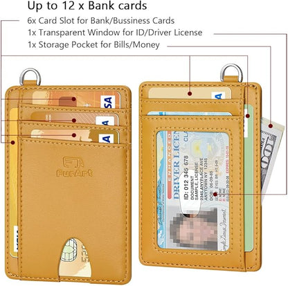 FurArt Slim Minimalist Wallet, Front Pocket Wallets, RFID Blocking, Credit Card Holder for Men