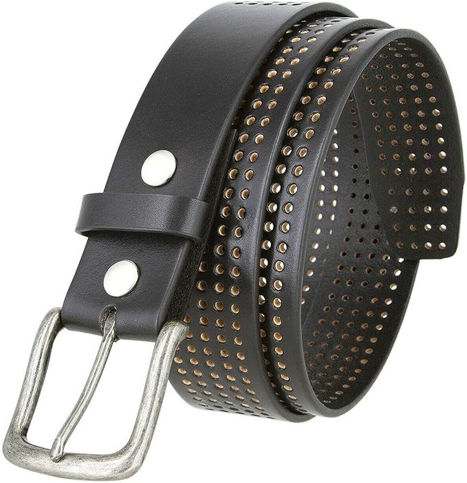 Western Floral Engraved Embossed Tooled Genuine Leather Belt Strap or Belt 1-1/2"(38mm) Wide, Multi-Style Options