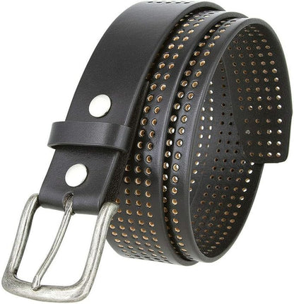 Western Floral Engraved Embossed Tooled Genuine Leather Belt Strap or Belt 1-1/2"(38mm) Wide, Multi-Style Options