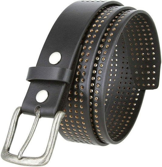 Western Floral Engraved Embossed Tooled Genuine Leather Belt Strap or Belt 1-1/2"(38mm) Wide, Multi-Style Options