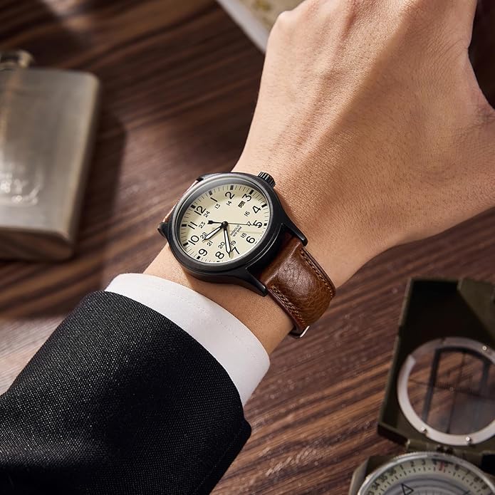 Getalia Italian leather Watch Band Tuscany Natural Vegetable-Tanned Full Grain Leather,14mm 16mm 18mm 19mm 20mm 21mm 22mm Quick Release Replacement Watch Straps for Men and Women Thick and Soft