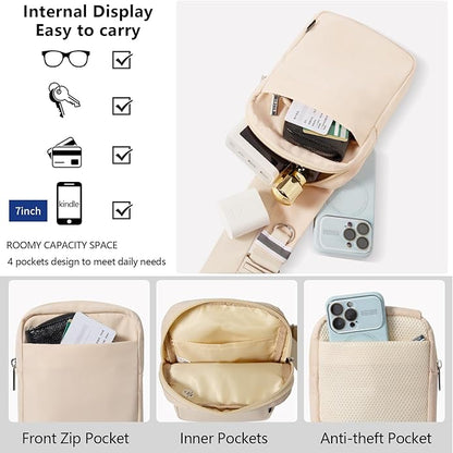 OSOCE Small Sling Bag for Men and Women with RFID Pocket, Anti Theft Crossbody Chest Bag Casual Travel Bag for Hiking
