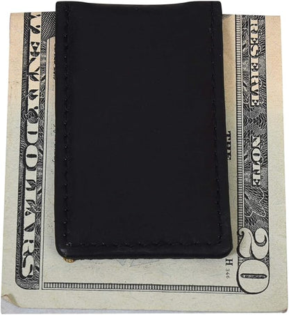 LB LEATHERBOSS Men's New Leather Strong Magnetic Money Clip