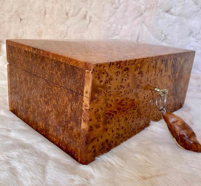 Hand Carved Wooden Multipurpose Keepsake Jewelry Decorative Art Box Storage Organizer (Large wood Box,Antique) (X-Large With Lock 2)