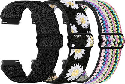 TumpCez Quick Release Watch Band - Choice of Width -18mm 19mm 20mm 22mm 24mm Watch Bands, Solo Loop Adjustable Elastic Nylon Watch Straps Replacement Wristband for Men Women