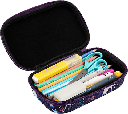 ZIPIT Unicorn Pencil Case for Girls, Cute Pencil Box for School, Large Capacity Stationery Organizer Box ,Blue