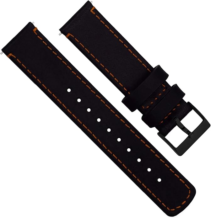 BARTON WATCH BANDS - Top Grain Leather Watch Bands Compatible with Apple Watch Models - 1, 2, 3, 4, 5, 6, 7, 8, 9, 10, SE, Ultra & Ultra 2