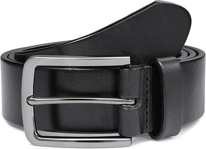 MILORDE Men's Genuine Leather Dress Belt, Handmade, 100% Cow Leather, Fashion & Classic Designs for Work Business and Casual