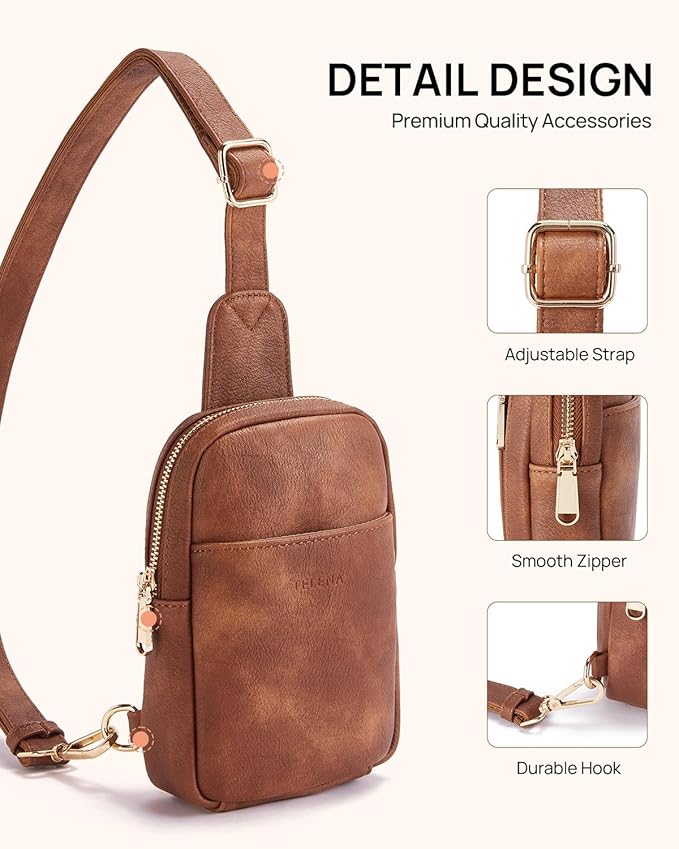 Telena Crossbody Bags for Women Leather Cross Body Sling Bag for Woman Travel