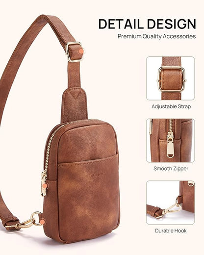 Telena Crossbody Bags for Women Leather Cross Body Sling Bag for Woman Travel