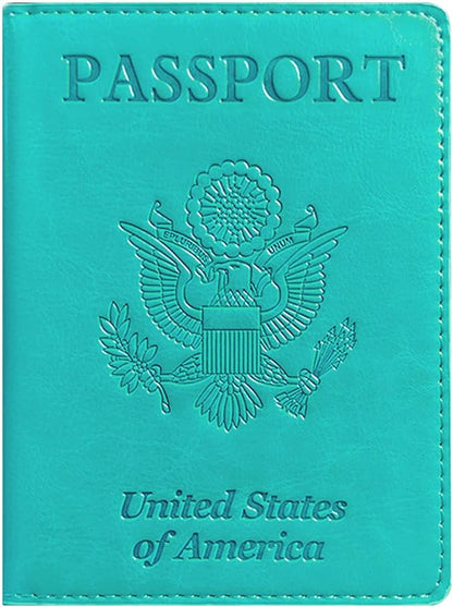 Sizobi Leather Passport Holder - Covers Case With Card Slot, Luggage Tag, International Travel Essentials for Women & Men, Cruise Ship Must-Haves, Travel Gifts
