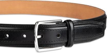 Cole Haan Men's Black Leather Dress Belt - Classic Style With Polished Buckle for Work Or Formal Wear
