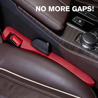 Car Seat Gap Filler Set of 2, Car Accessories Interior Organizer, Seat Gap Plug Fit Sedan SUV Truck, Black
