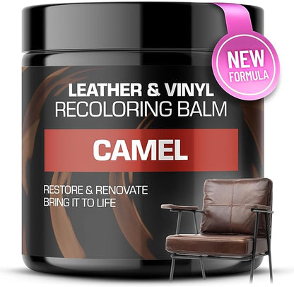 FORTIVO Leather Recoloring Balm, Color Restorer, Scratch Remover, Couch Paint and Repair, Leather Balm for Couches