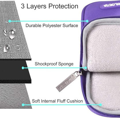 MOSISO Laptop Case 13.3 inch, 13-13.3 inch Laptop Sleeve Compatible with MacBook Air/Pro 13/Pro 14 M5 M4 M3 M2 M1, HP Dell ASUS Lenovo,Polyester Vertical Computer Sleeve Bag with Pocket, Ultra Violet