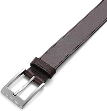 MILORDE Men's Genuine Leather Dress Belt, Handmade, 100% Cow Leather, Fashion & Classic Designs for Work Business and Casual