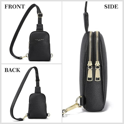 INICAT Small Sling Bag for Women Everyday & Travel Crossbody Bags Lightweight Cross Body Purses Vegan Leather