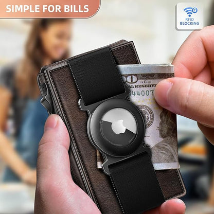 BULLIANT Men Wallet Gift Boxed,Slim Front Pocket Wallet Money Clip Card Holder 3.8"x2.7",Pop-up Access