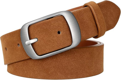 SUOSDEY Women Belts For Jeans Dresses Pants Ladies Leather Waist Belt with Elegant Buckle, Width 1.3"