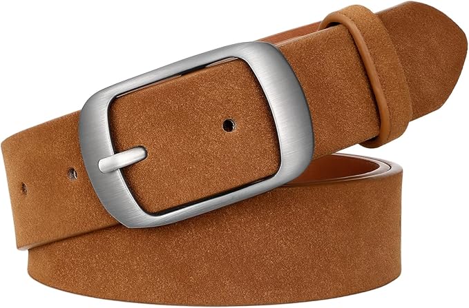 SUOSDEY Women Belts For Jeans Dresses Pants Ladies Leather Waist Belt with Elegant Buckle, Width 1.3"
