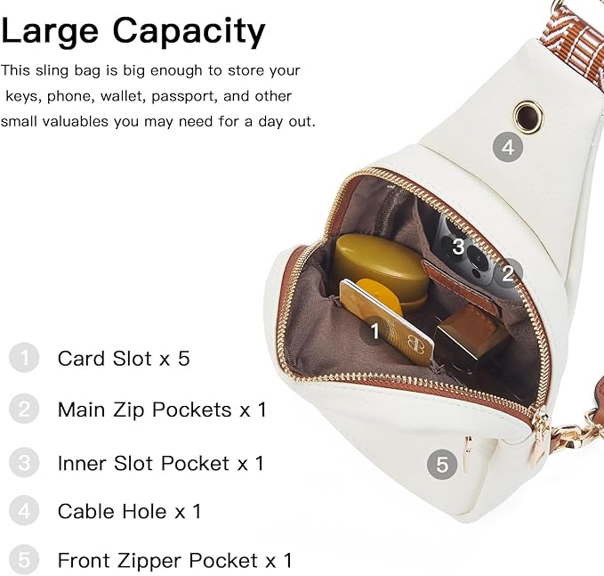 Telena Crossbody Bags for Women Leather Cross Body Sling Bag for Woman Travel