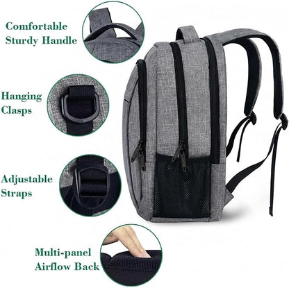 MATEIN Travel Laptop Backpack, Business Anti Theft Slim Sturdy Laptops Backpack Personal Item Bag, Water Resistant College School Computer Bag Gift for Men & Women Fits 15.6 Inch Notebook, Grey