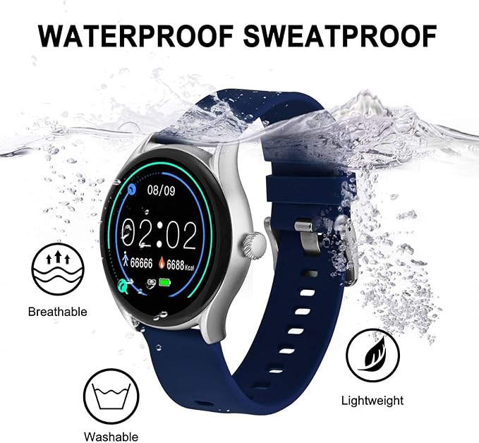 BISONSTRAP Silicone Watch Bands, Slim Watch Straps with Quick Release, 16mm, Dark Blue with Silver Buckle
