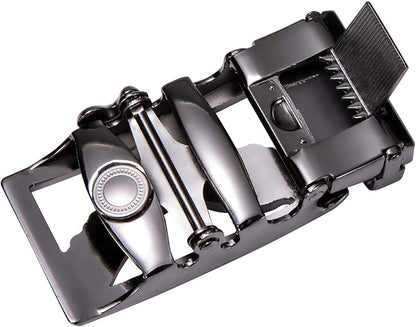 Barry.Wang Mens Belts Leather Ratchet Automatic Buckle Slide Click 1 3/8" Designer Dress Fashion Classic Casual Work Business