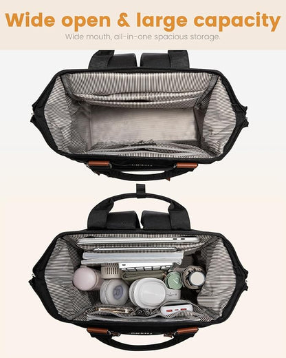 LOVEVOOK Extra Large Travel Laptop Backpack for Women, 18 Inch Computer Backpack Work Commuter Business Trip Weekender Carry on Backpack with Luggage Sleeve, Teacher Doctor Nurse Bags College Daypack