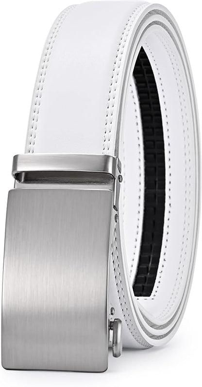 Lingli Men's Belt,Ratchet Dress Belt with Automatic Buckle Brown/Black-Trim to Fit-35mm wide