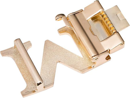 Dubulle Designer Ratchet Belt for Men Leather Fashion Adjustable Automatic Buckle Sliding Removable Dress Casual