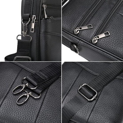 Hebetag Small Leather Sling Shoulder Bag Messenger Pack for Men Women Outdoor Travel Business