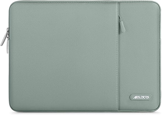 MOSISO Laptop Case 15 inch, 15 inch Laptop Sleeve Compatible with MacBook Air M5 A3448 M4 A3241 M3 A3114 M2 A2941 2026-2023, Dell XPS, Polyester Vertical Computer Sleeve Bag with Pocket, Antique Green