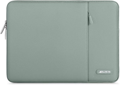 MOSISO Laptop Case 14 inch, 14 inch Laptop Sleeve Compatible with HP Lenovo Dell ASUS Acer, HP Stream, Dell Latitude, Lenovo IdeaPad, Polyester Vertical Computer Sleeve Bag with Pocket, Antique Green