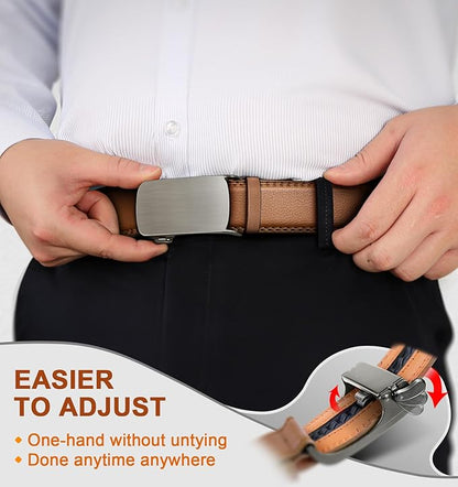 BULLIANT Men's Ratchet Belt Nontrimmable-Click Belt Adjustable for Men Gift Lightweight 1 3/8"